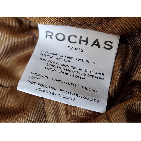 ROCHAS Paris Brown Leather Bomber Jacket - XL - Picture 9 of 10